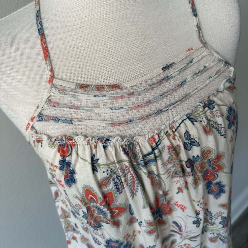 Floral, spaghetti, strap tank top